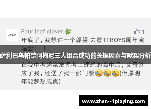 萨利巴乌帕楚阿梅尼三人组合成功的关键因素与默契分析